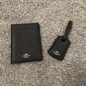 Coach outlet Passport holder and luggage tag